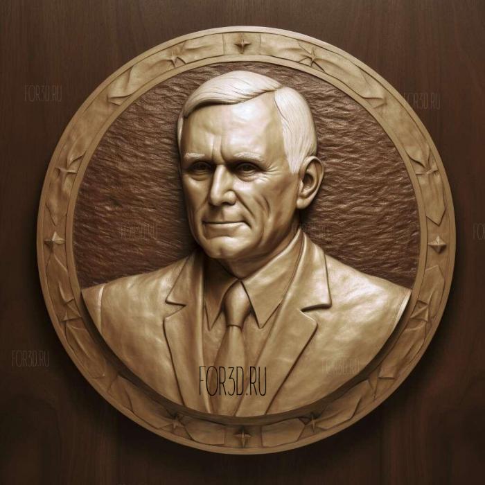 Mike Pence 2 stl model for CNC